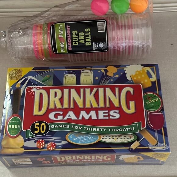 50 games for thirsty throats NIB cups and pong balls included NWT - Picture 1 of 6